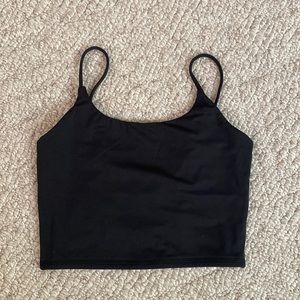 CROP SHOP BOUTIQUE small cropped black workout tank top